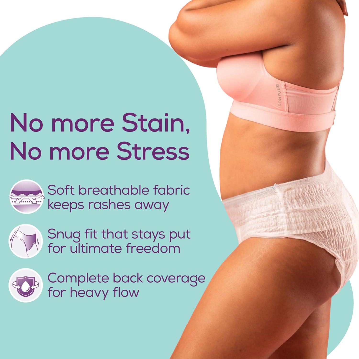 Evereve Period Panty For Girls & Women, (S-M), 10 Pcs, 360 Degree Coverage, 0% Leaks, High Absorbency For Heavy Flow, Maternity Delivery Pads, Postpartum & Overnight Protection, Disposable Panty - Image 5
