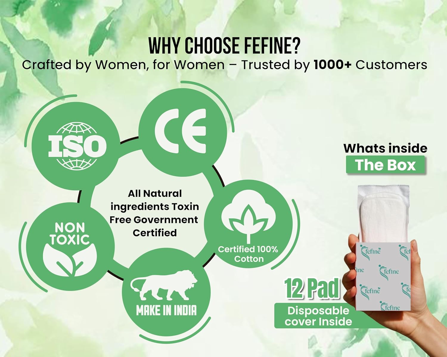Herbal Sanitary Pads Women XXL – 12 Pads With Disposable Cover | Infused with Aloe Vera, Camel Grass & Neem Powder | Rash-Free, Biodegradable | 5-Layer Leak Protection for Heavy Flow - Image 2