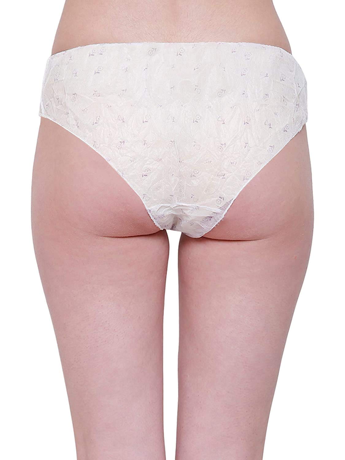 PLUMBURY Women Cotton Disposable Panties for Travelling/Spa/Surgery/Periods/Postpartum(Pack Of 12) X-Large - Image 2