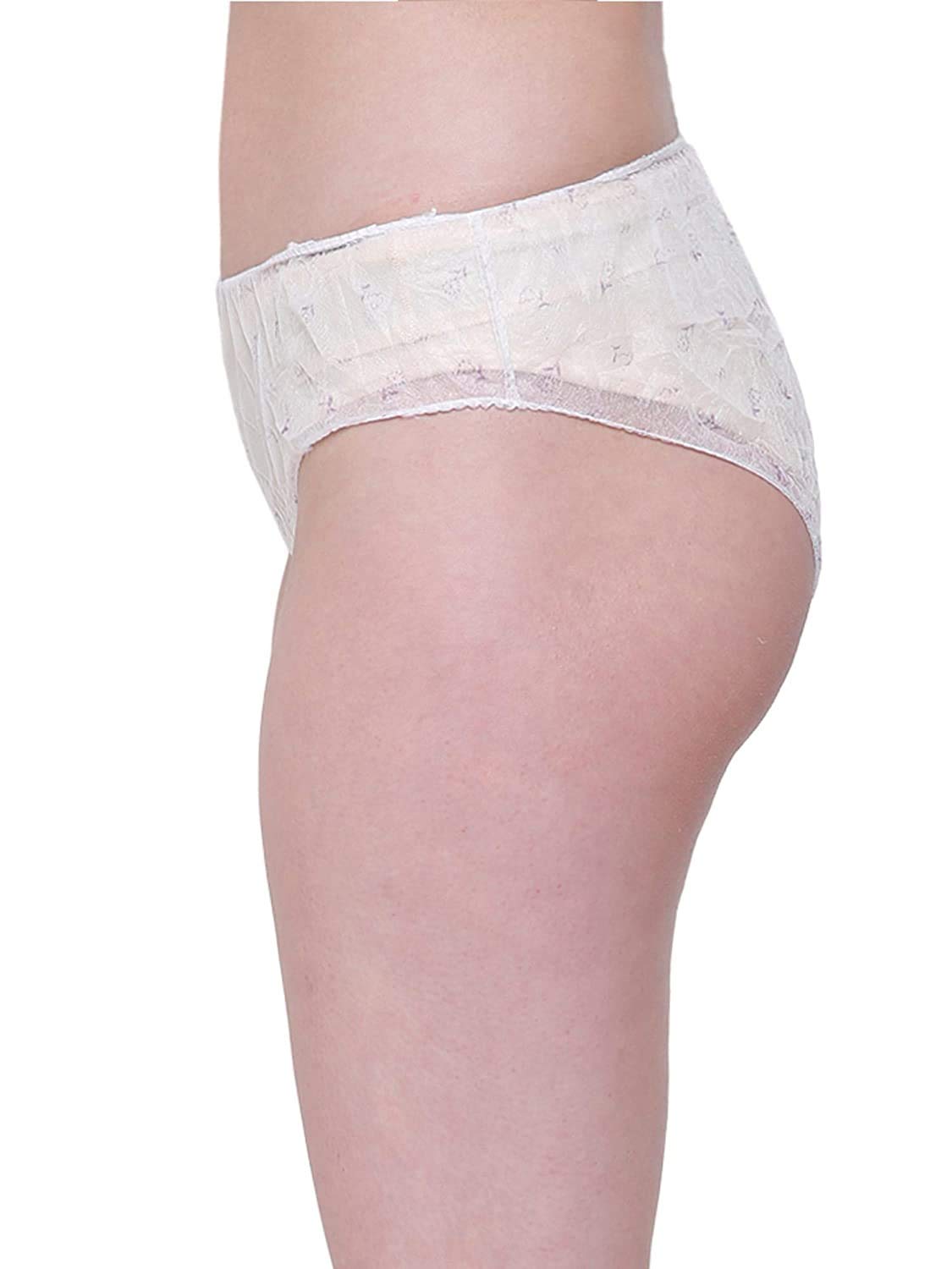 PLUMBURY Women Cotton Disposable Panties for Travelling/Spa/Surgery/Periods/Postpartum(Pack Of 12) X-Large - Image 3