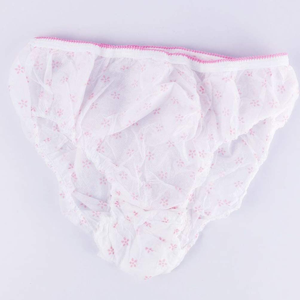 PLUMBURY Women Cotton Disposable Panties for Travelling/Spa/Surgery/Periods/Postpartum(Pack Of 12) X-Large - Image 5