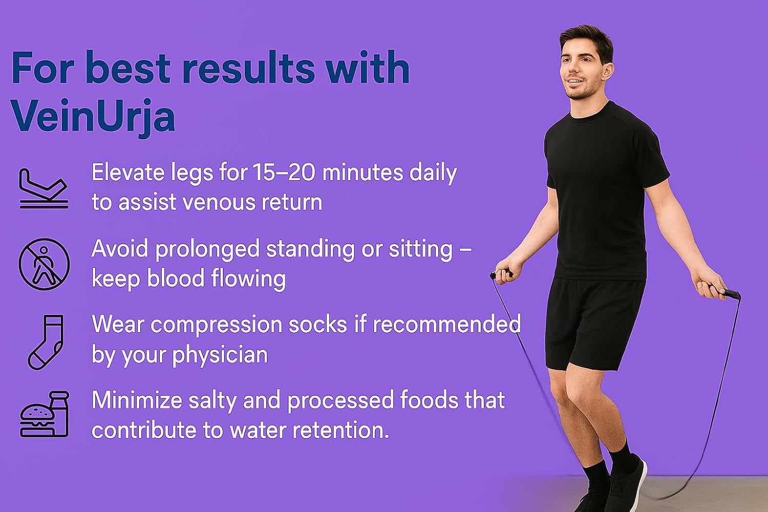 BBETTER VeinUrja Varicose Vein Support | Ayurvedic Supplement for Leg Swelling, Heaviness & Pain Relief | Natural Circulation & Vein Health Formula | 180 Softgels - Image 7