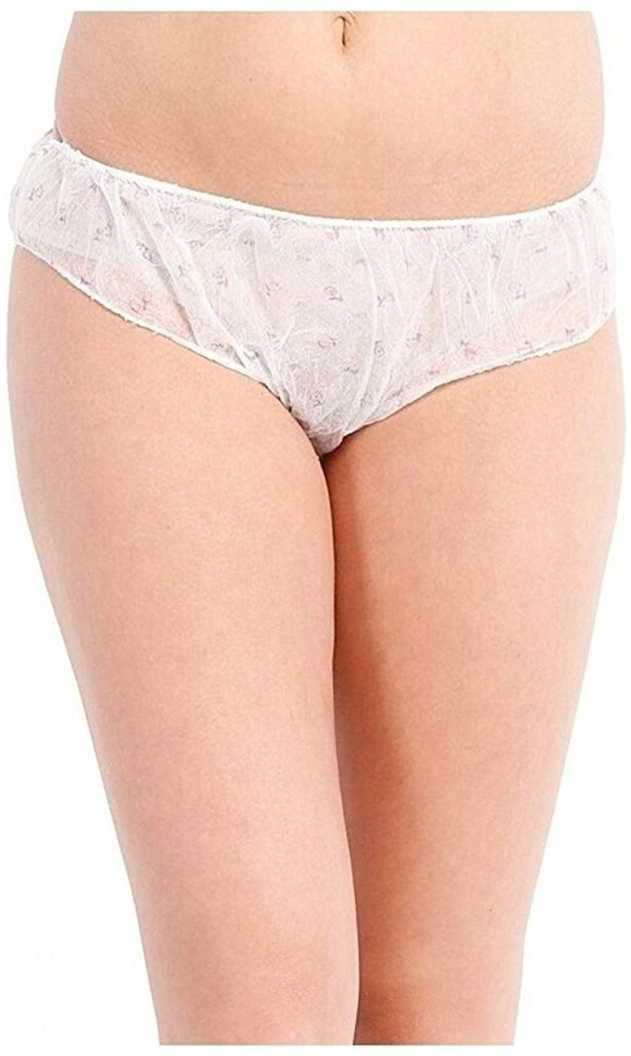 Disposable Panties for Women Travel Maternity Spa Saloon Innerwear use and Throw Panty Disposable Panty (Pack of 10) White