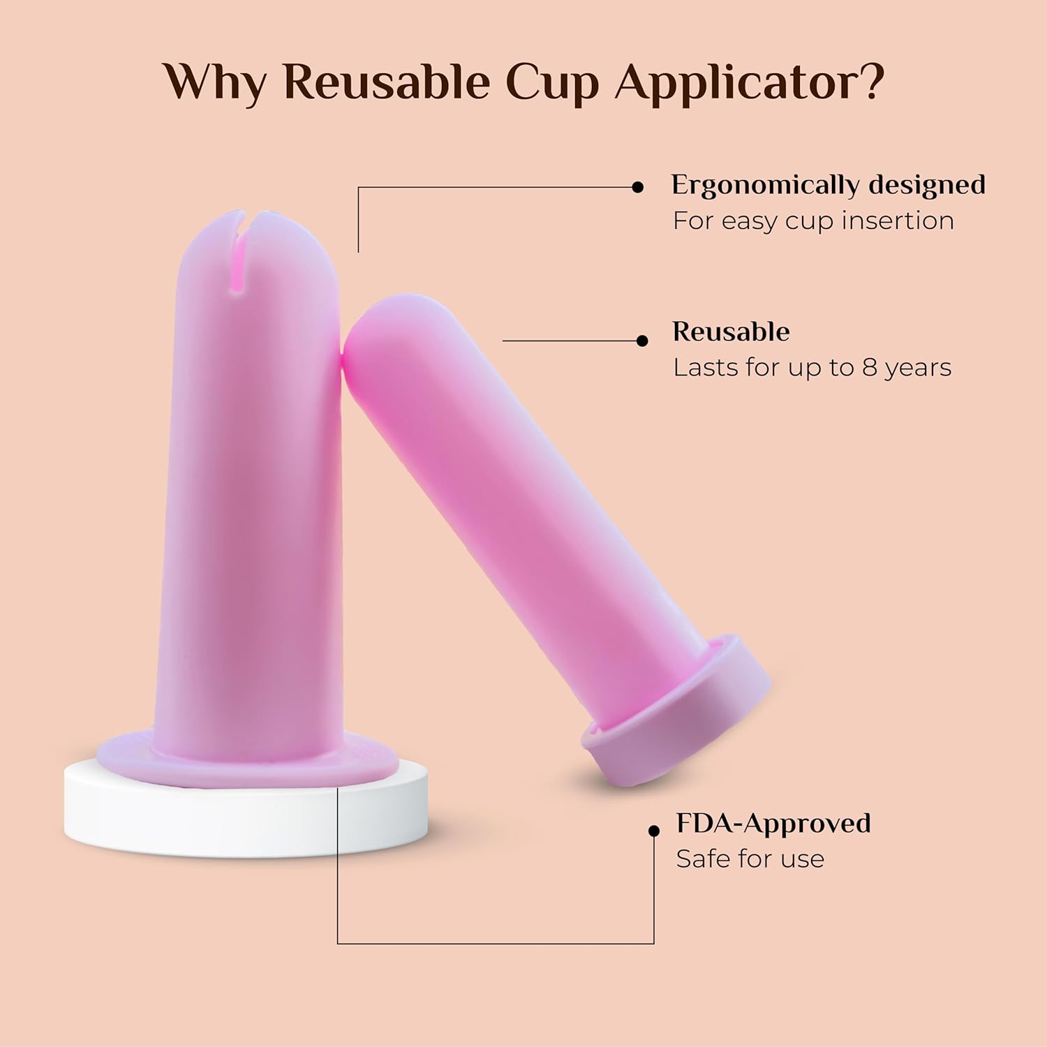 Reusable Menstrual Cup Medium with Applicator, Lubricant Gel & Sterilizer Case for Women - Soft Silicone, Leak-Proof Period Care Kit (M) - Image 9