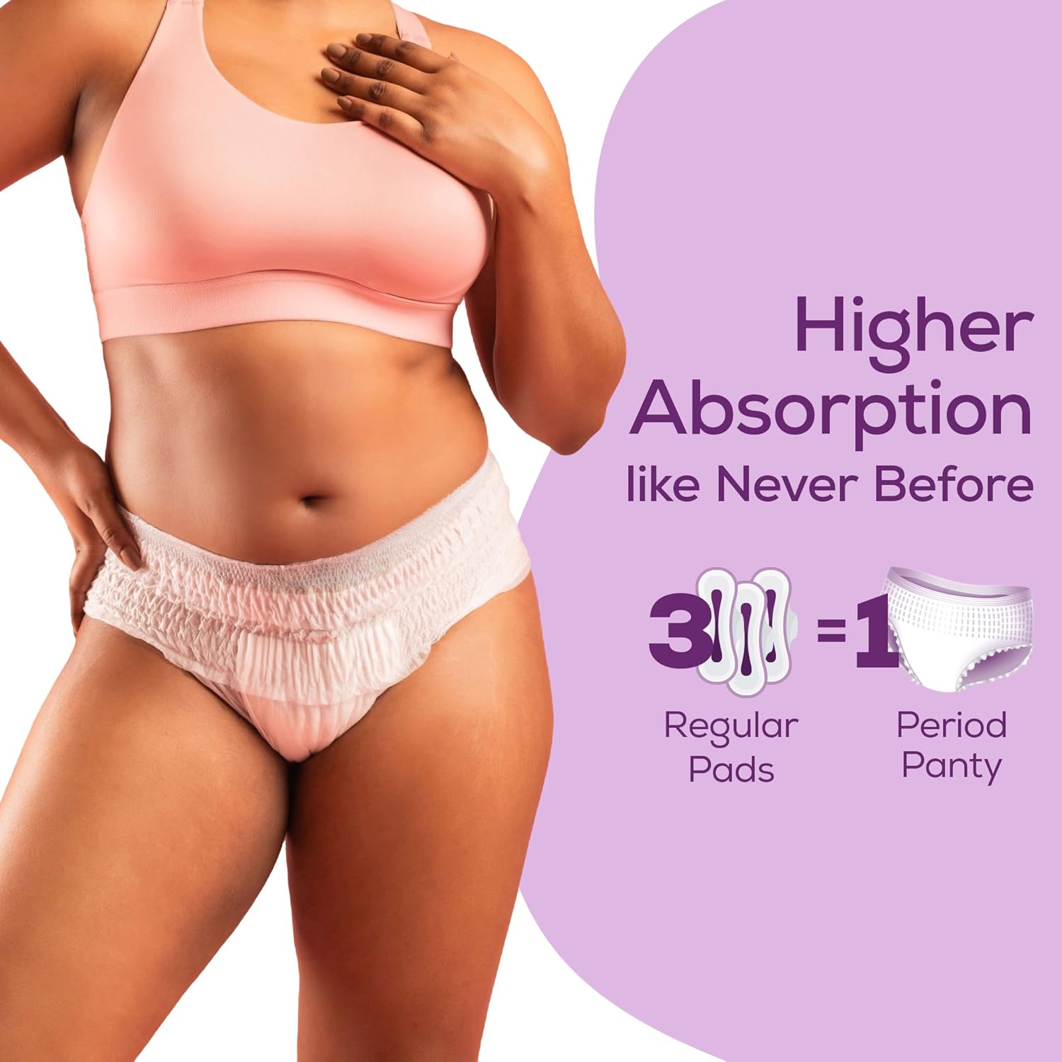 Evereve Period Panty For Girls & Women, (M-L), 2x10 Pcs, 360 Degree Coverage, 0% Leaks, High Absorbency For Heavy Flow, Maternity Delivery Pads, Postpartum & Overnight Protection, Disposable Panty - Image 7