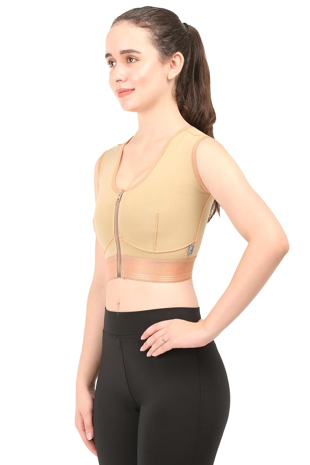 Post Surgical Medical Compression Bra || HIGH Compression || Cotton Fabric || Sports Bra || Breast Augmentation Bra || Surgical Recovery Supporter || Surgical Healing & Shape Retention || - Image 3
