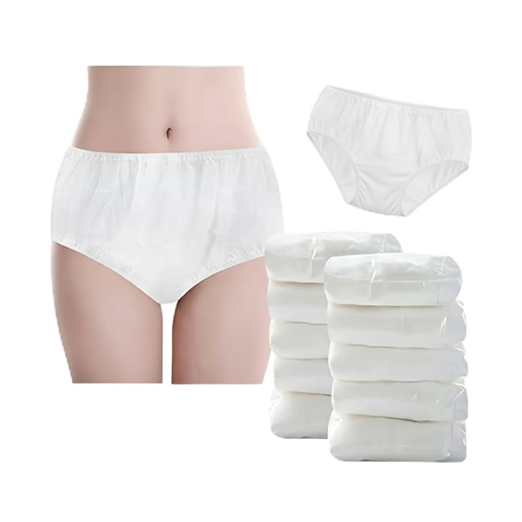 Disposable Panties for Women Spa, Maternity, Body Massage,Non Transparent 30 GSM Women's Travelling Briefs Use and Throw Panties for Girls Ladies Non Woven Panty(20)
