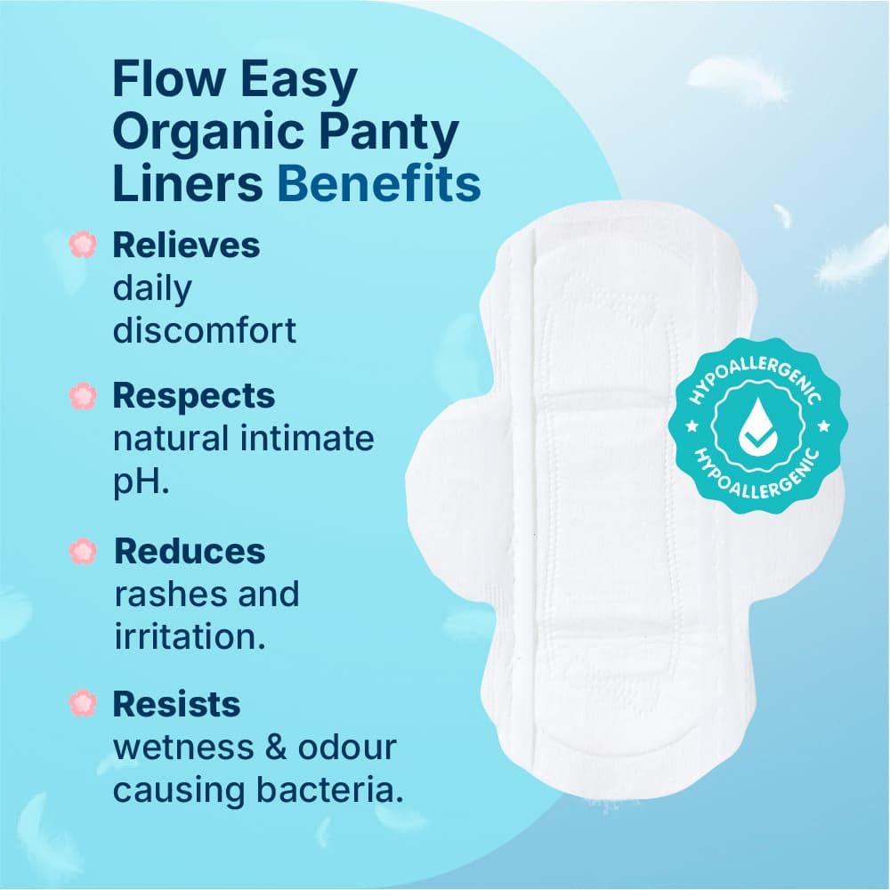 Hi Life Organic Panty Liners – Pack of 20 Daily Use Super-Soft Liners with Wings | 100% Cotton Panty Liners for Women | Leak Protection, Rash-Free & Breathable Liners for Discharge & Freshness - Image 4