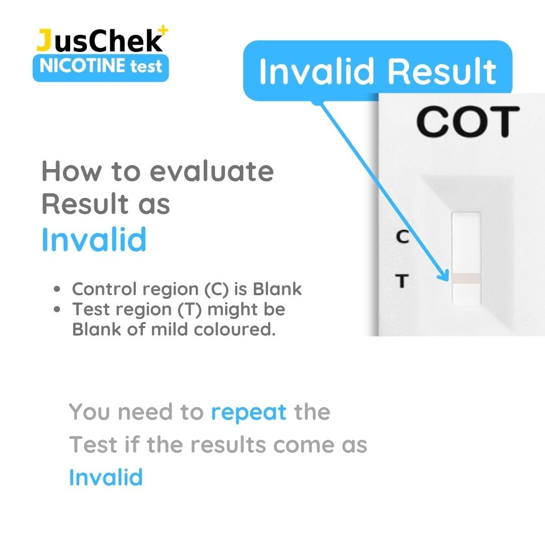 JusChek Cotinine Rapid Test Kit, 5-Minute Nicotine Metabolite Detection in Urine, Self-Testing (2) - Image 6