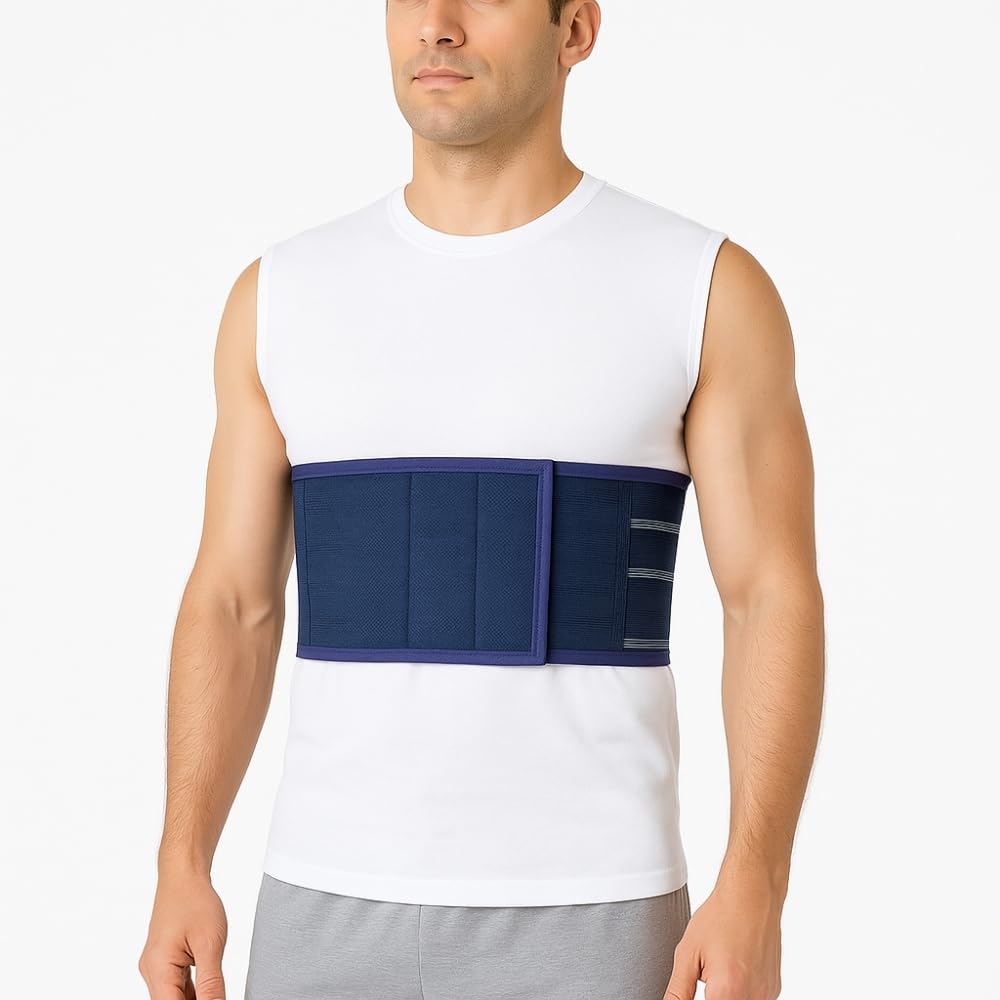 Rib Belt Chest Support for Men & Women, Adjustable Elastic Rib Brace for Fracture, Injury & Post-Surgery Recovery (32)