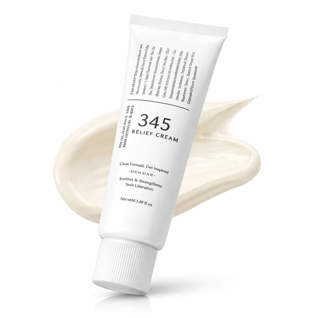345 Relief Cream for Sensitive Skin | Barrier Repair Moisturizing Cream | Hydrating & Soothing Formula for Dry, Irritated Skin | Lightweight Daily Face Cream, 50Ml