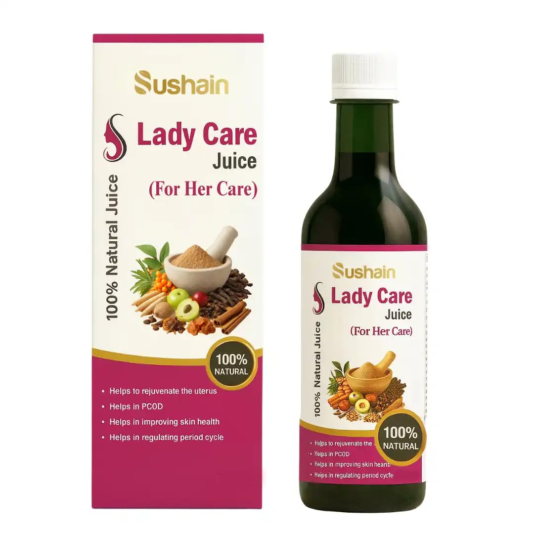 Sushain Lady Care Women Wellness Juice 1000ml | PCOS & PCOD Support Herbal She Care Juice | Hormonal Balance Supplement for Women | Period Pain Relief