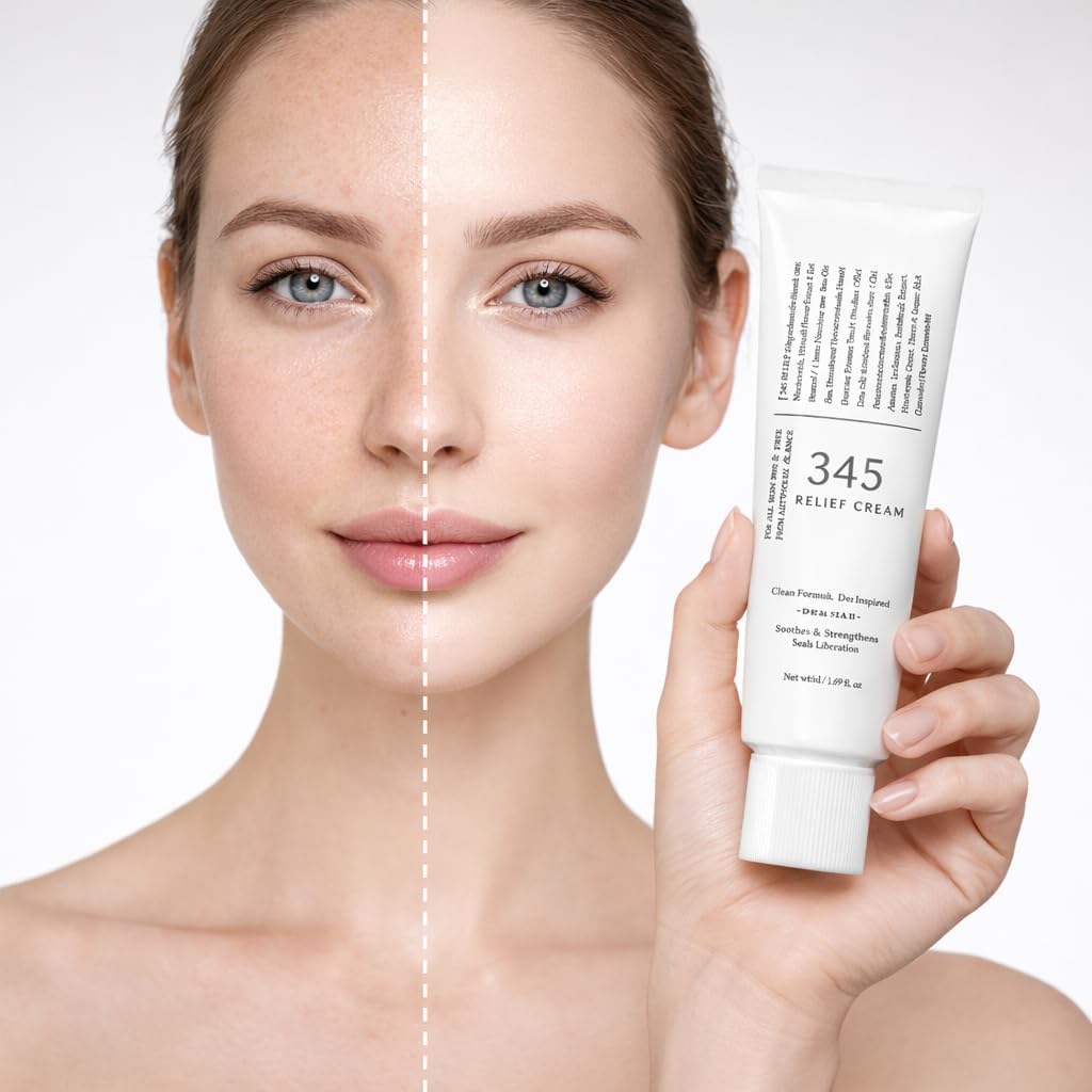 345 Relief Cream for Sensitive Skin | Barrier Repair Moisturizing Cream | Hydrating & Soothing Formula for Dry, Irritated Skin | Lightweight Daily Face Cream, 50Ml - Image 3