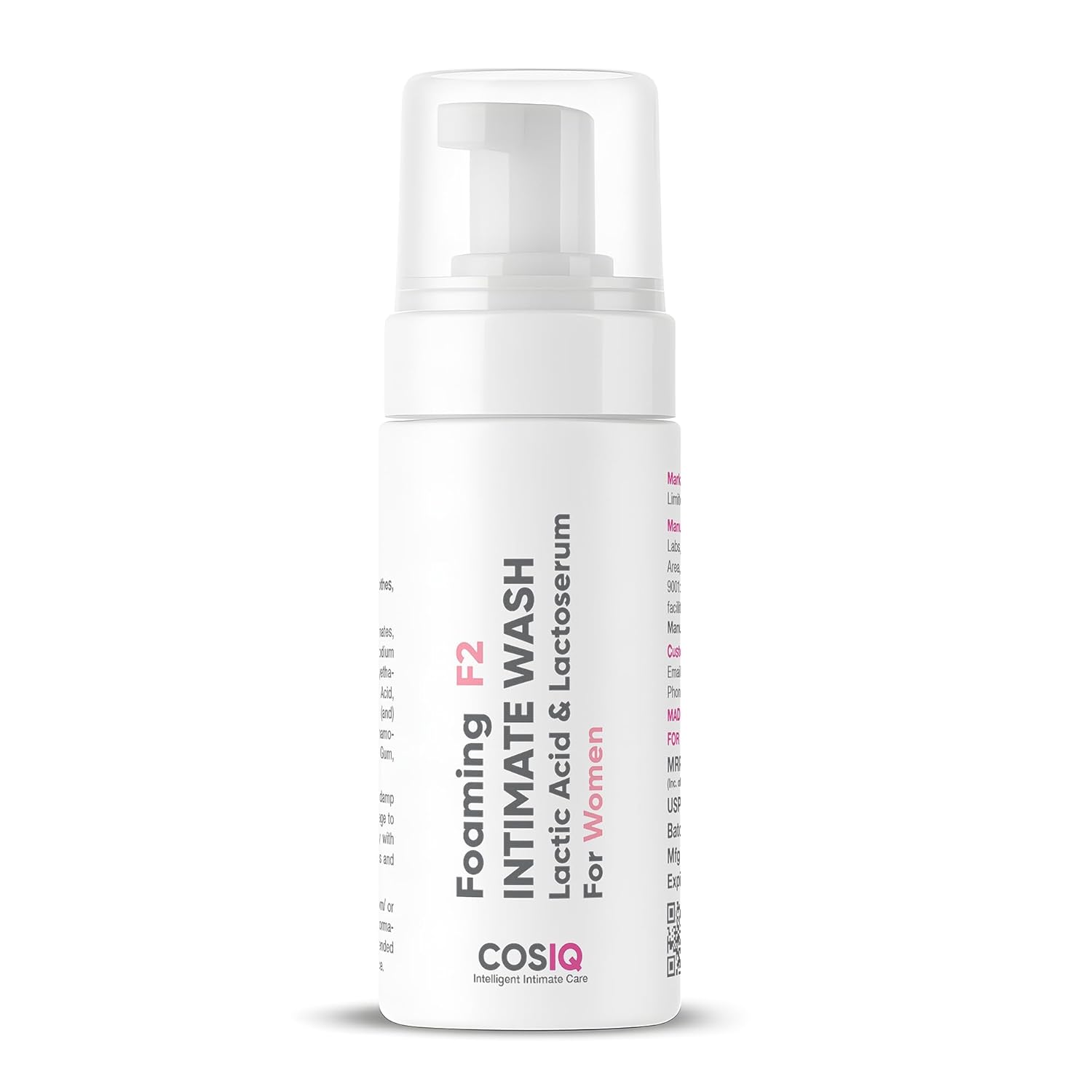 Cos-IQ Brightening Intimate Wash for Women, 100ml | Hygiene Wash with Lactic Acid & Lactoserum | Vaginal Wash, Prevents Itching, Irritation & Dryness, Suitable For All Skin Types