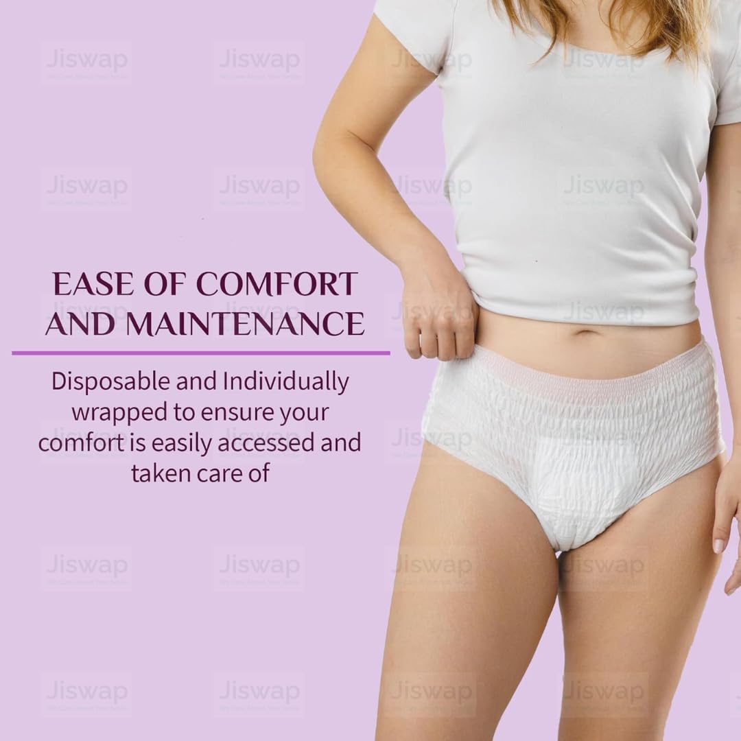 Disposable Period Underwear for Women, Menstrual and Postpartum High Absorbency, Cotton Covered Comfort, Pack of 15 - Image 6