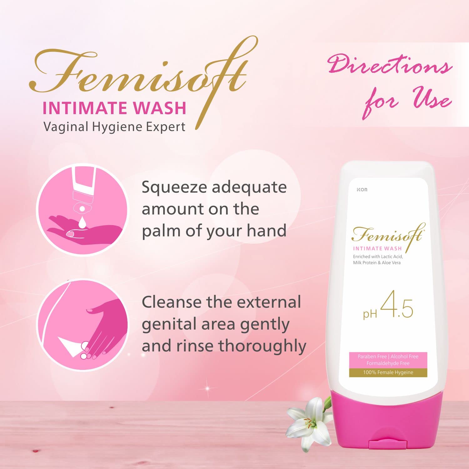 Femisoft Intimate Wash for Women | Gentle Daily Hygiene Cleanser | pH Balanced Formula | Soothing & Freshness Care 100 ml (100 ml) - Image 7