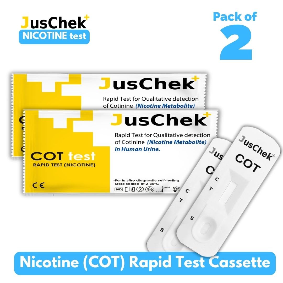 JusChek Cotinine Rapid Test Kit, 5-Minute Nicotine Metabolite Detection in Urine, Self-Testing (2) - Image 7