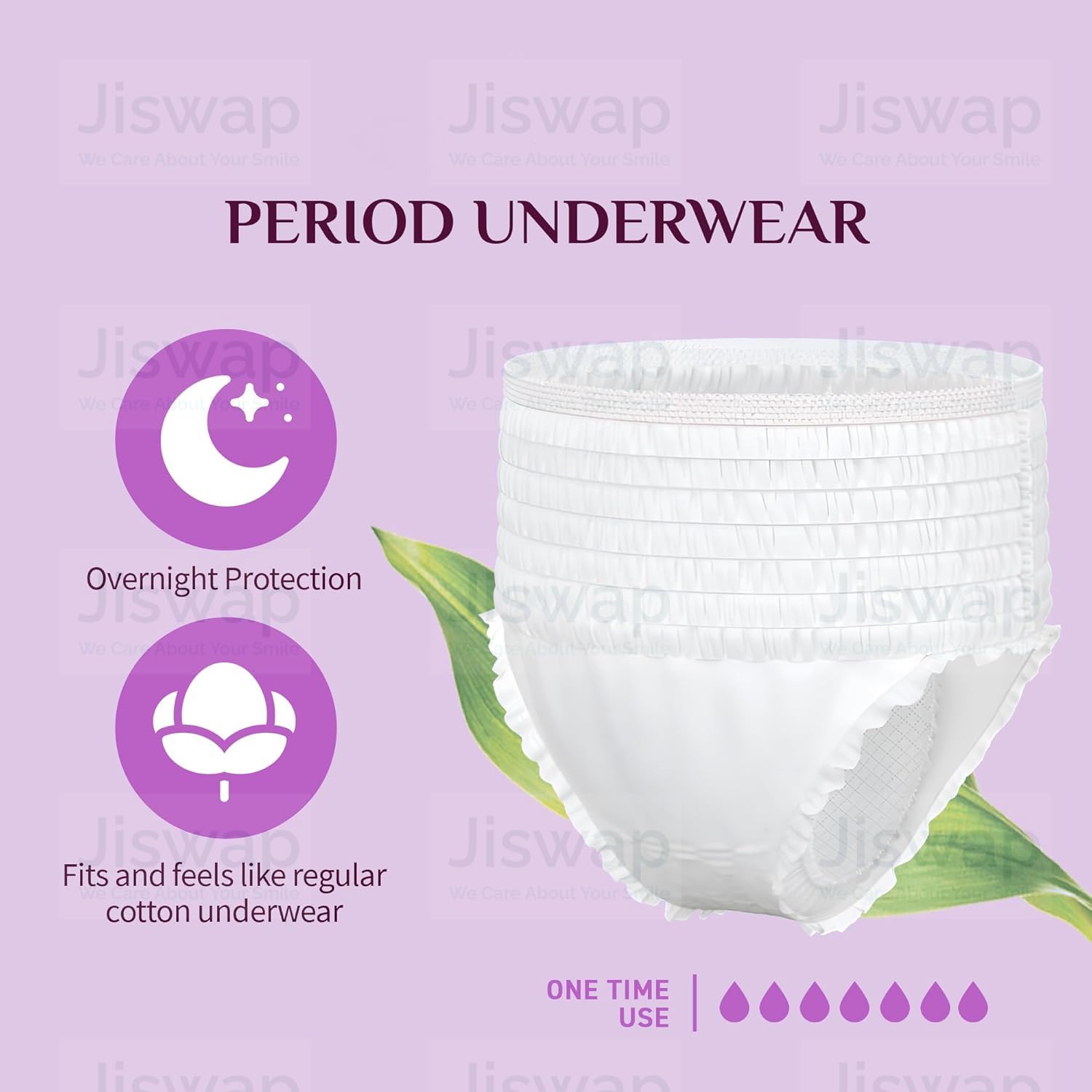 Disposable Period Underwear for Women, Menstrual and Postpartum High Absorbency, Cotton Covered Comfort, Pack of 15 - Image 5