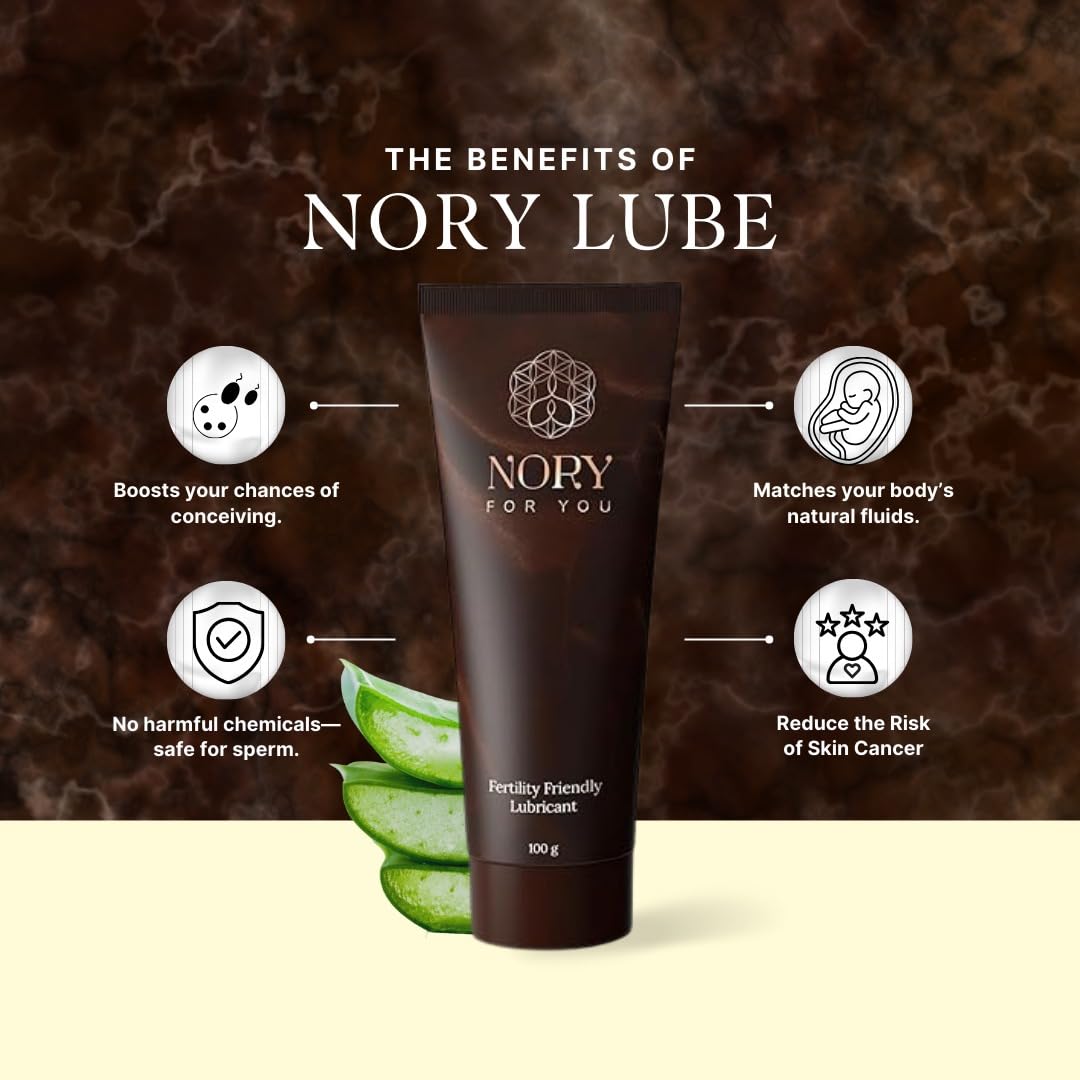 Nory India's First Fertility Friendly Personal Water Based Lube (100gm) Organic, Non-Staining Aloe Vera Lubricant Gel for Privacy, Natural Luber for Men & Women - Image 2