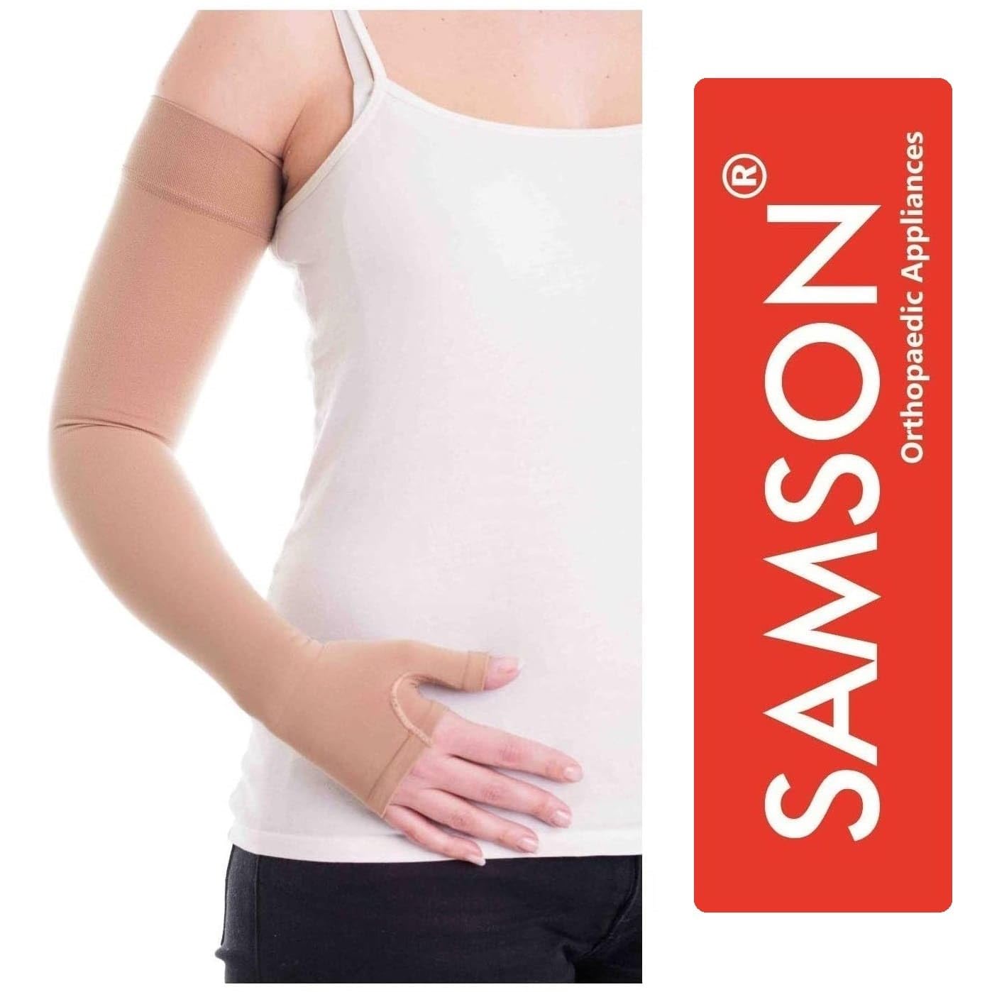 Lymphedema Arm Sleeve (Single) - Compression Stocking Recommended by Doctors, For Post-Mastecomy & Lymphoedema of Hand and Arm, Extra-Firm Graduated Compression (For Women & Men) - Image 7