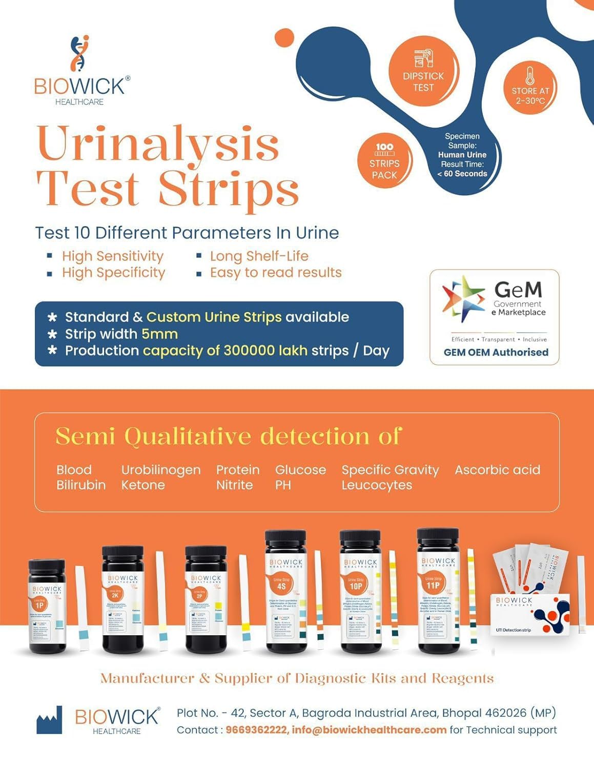 Biowick UTI Home Test Kit | 3 Urine Test Strips | Early UTI Detection at Home | Clinically Tested | Tests Leukocytes & Nitrites | Hygienic & Accurate | Self-Testing Kit | Ideal for Women & Seniors - Image 9
