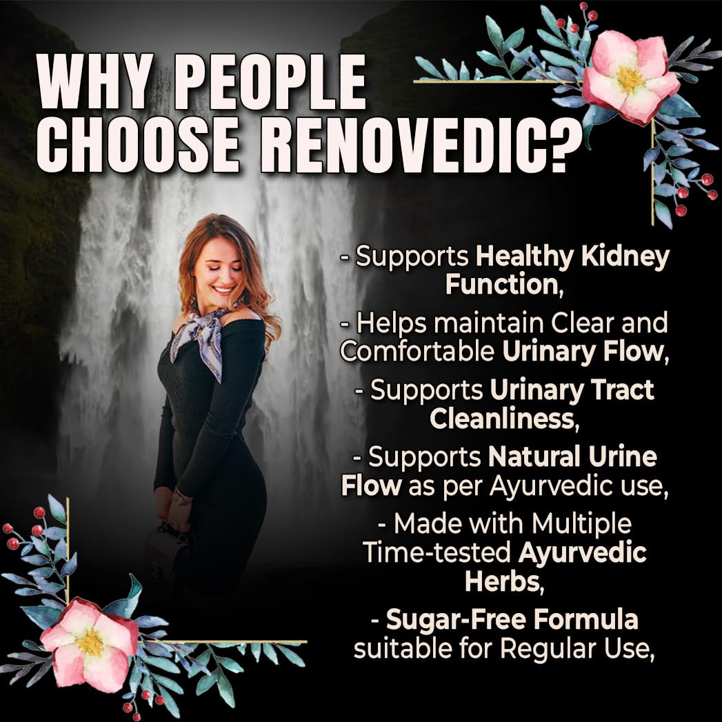 Renovdic Ayurvedic Kidney & Urinary Detox Syrup – Supports Kidney Cleanse, Urine Flow & Urinary Tract Health – Herbal Formula with Pashanbhed, Punarnava & Gokhru – Sugar Free – 200 ml - Image 6
