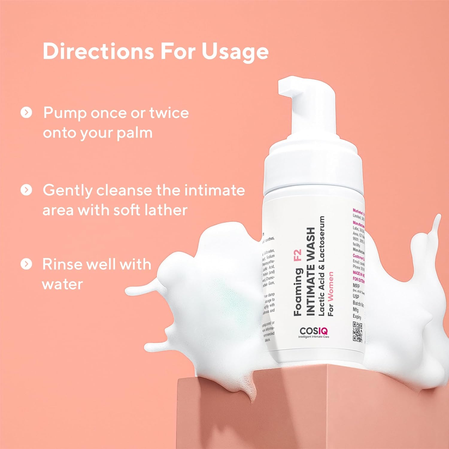 Cos-IQ Brightening Intimate Wash for Women, 100ml | Hygiene Wash with Lactic Acid & Lactoserum | Vaginal Wash, Prevents Itching, Irritation & Dryness, Suitable For All Skin Types - Image 7