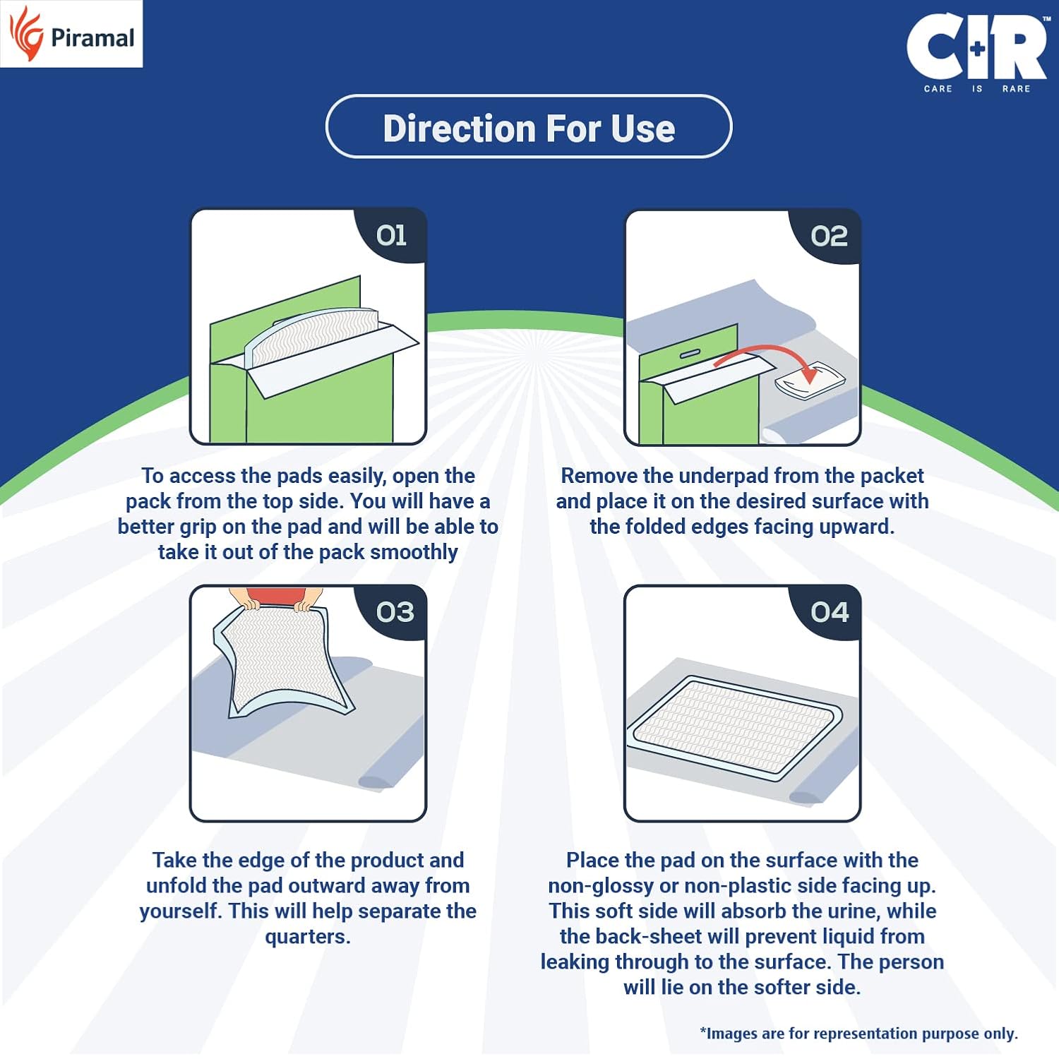 CIR Premium Underpads, Large (90x60cm) I 10 hrs Absorption Protection I 10 Units I Waterproof I Protects Surfaces from Incontinence I Super Soft Polymer x Pack of 1 - Image 5