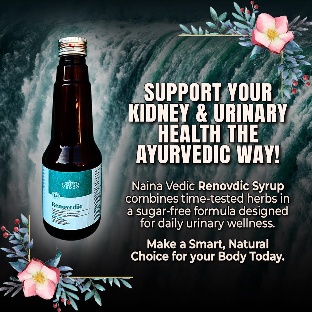 Renovdic Ayurvedic Kidney & Urinary Detox Syrup – Supports Kidney Cleanse, Urine Flow & Urinary Tract Health – Herbal Formula with Pashanbhed, Punarnava & Gokhru – Sugar Free – 200 ml - Image 8