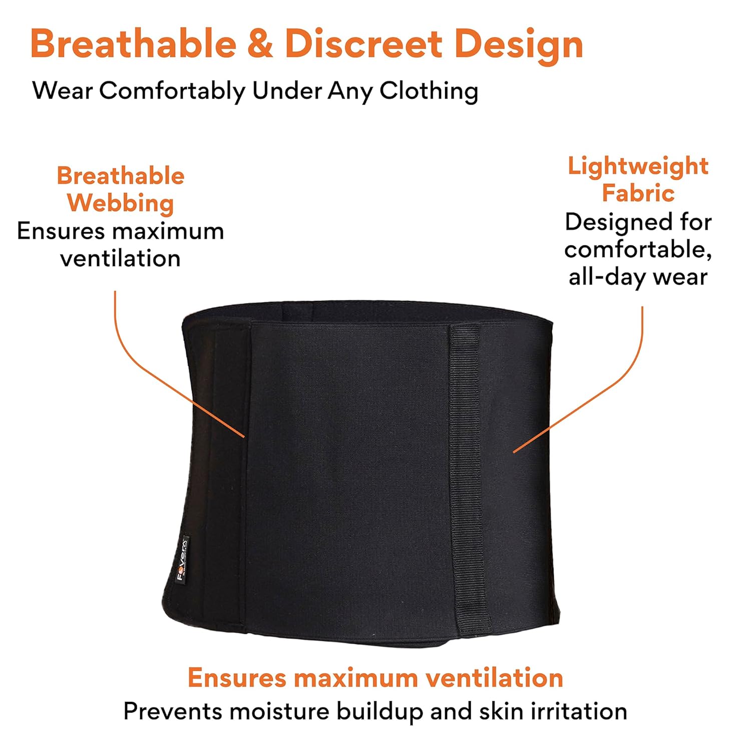 FOVERA Abdominal Belt After Delivery for Tummy Reduction – Lumbo Sacral Lower Back Pain Relief Binder – Breathable Post C-Section Waist Support | for Women & Men (Mix) - Image 4