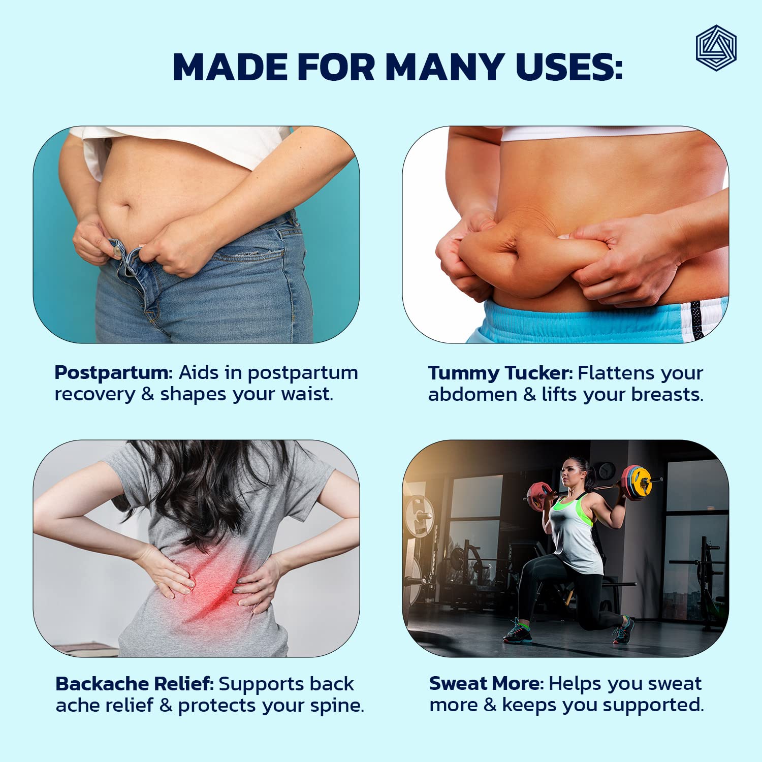 Boldfit Postpartum Belt After Delivery Slim Belt for Women Belly Fat Maternity Belts After Delivery Abdominal Belts post Deliveries Pregnancy Tummy shaper for Women Slimming High Waisted Body Shaper - Image 4