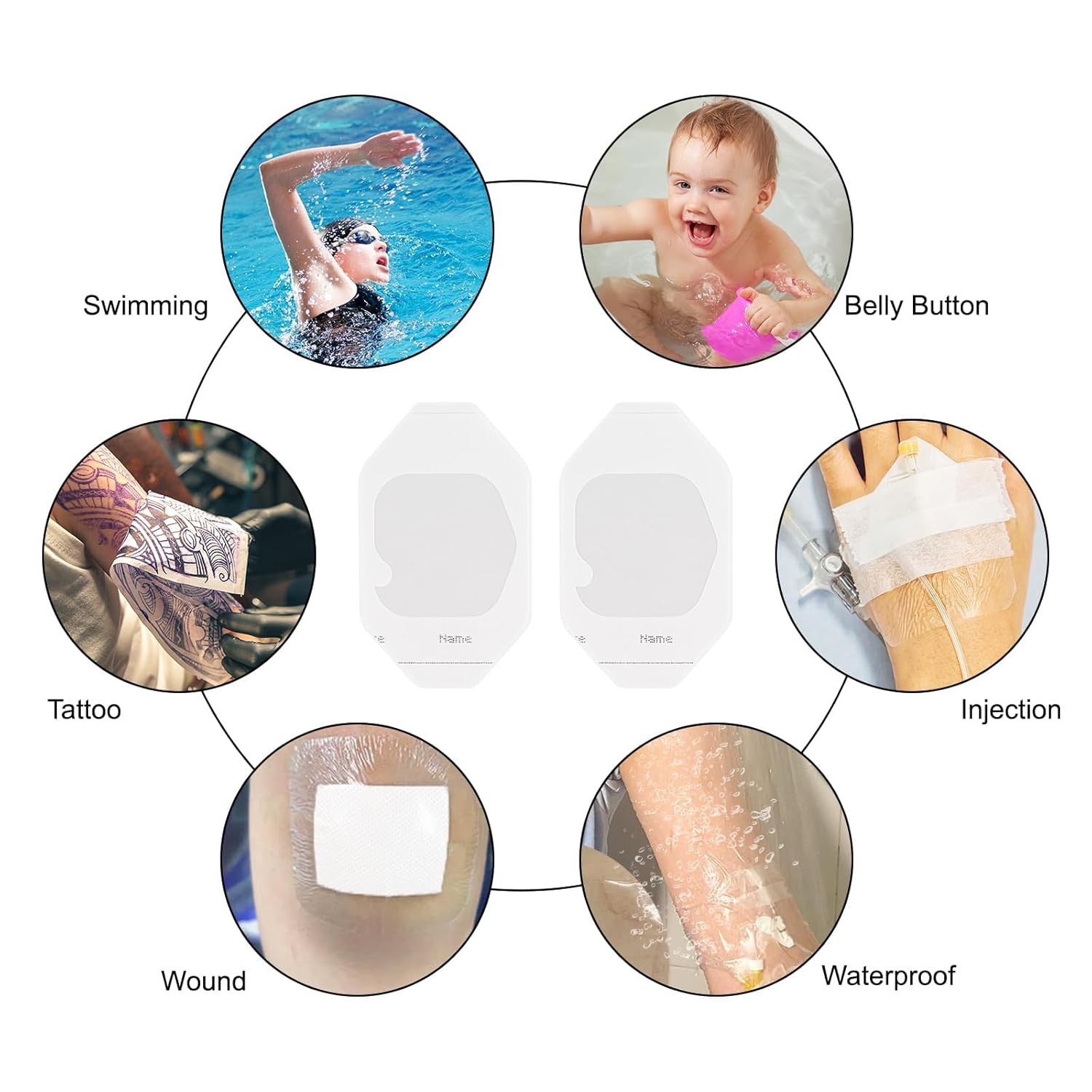 10 Pcs Waterproof Bandage, Waterproof Dressings, Waterproof Dressing for Wound Protection, Tattoo Care, Athletes, Band Aid, Hydrocolloid Tape, Band Aid Washproof - Image 5