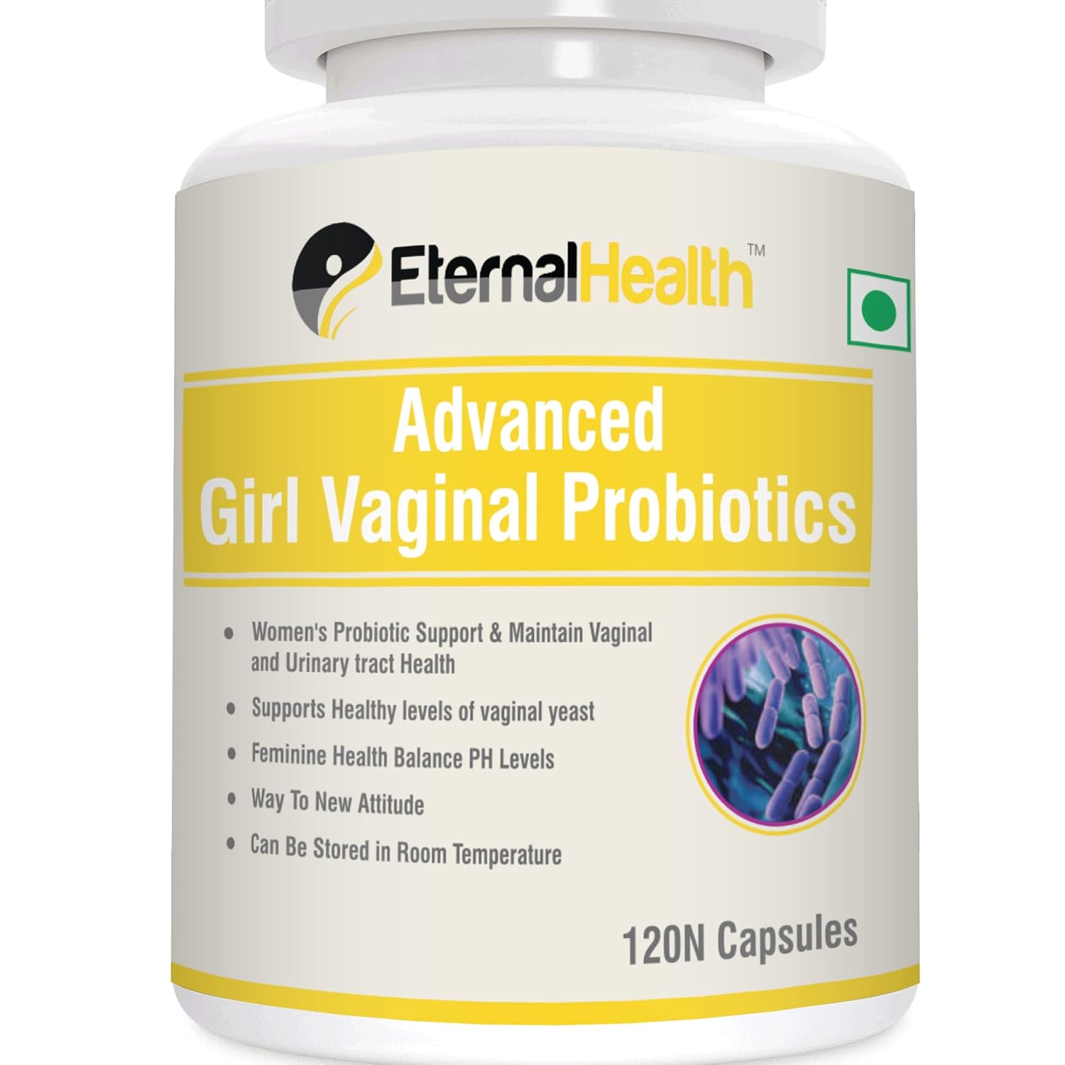 EternalHealth Advanced Girl Vaginal Probiotics - 120 Capsules - Women's Probiotic Supports & Maintains Vaginal Flora & Urinary Tract Health - Feminine Health Balance pH Levels - Dairy & Gluten-Free