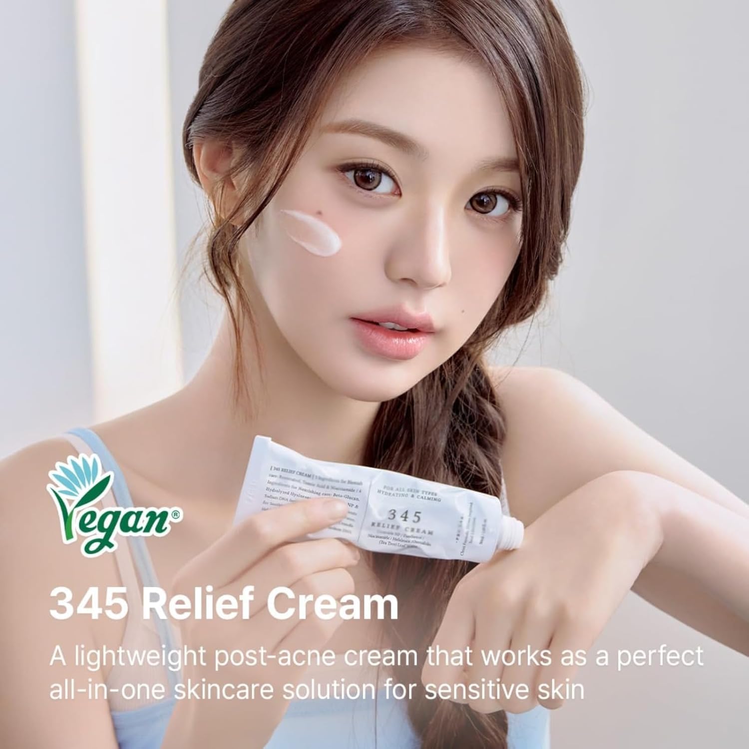 345 Relief Cream for Sensitive Skin | Barrier Repair Moisturizing Cream | Hydrating & Soothing Formula for Dry, Irritated Skin | Lightweight Daily Face Cream - Image 2