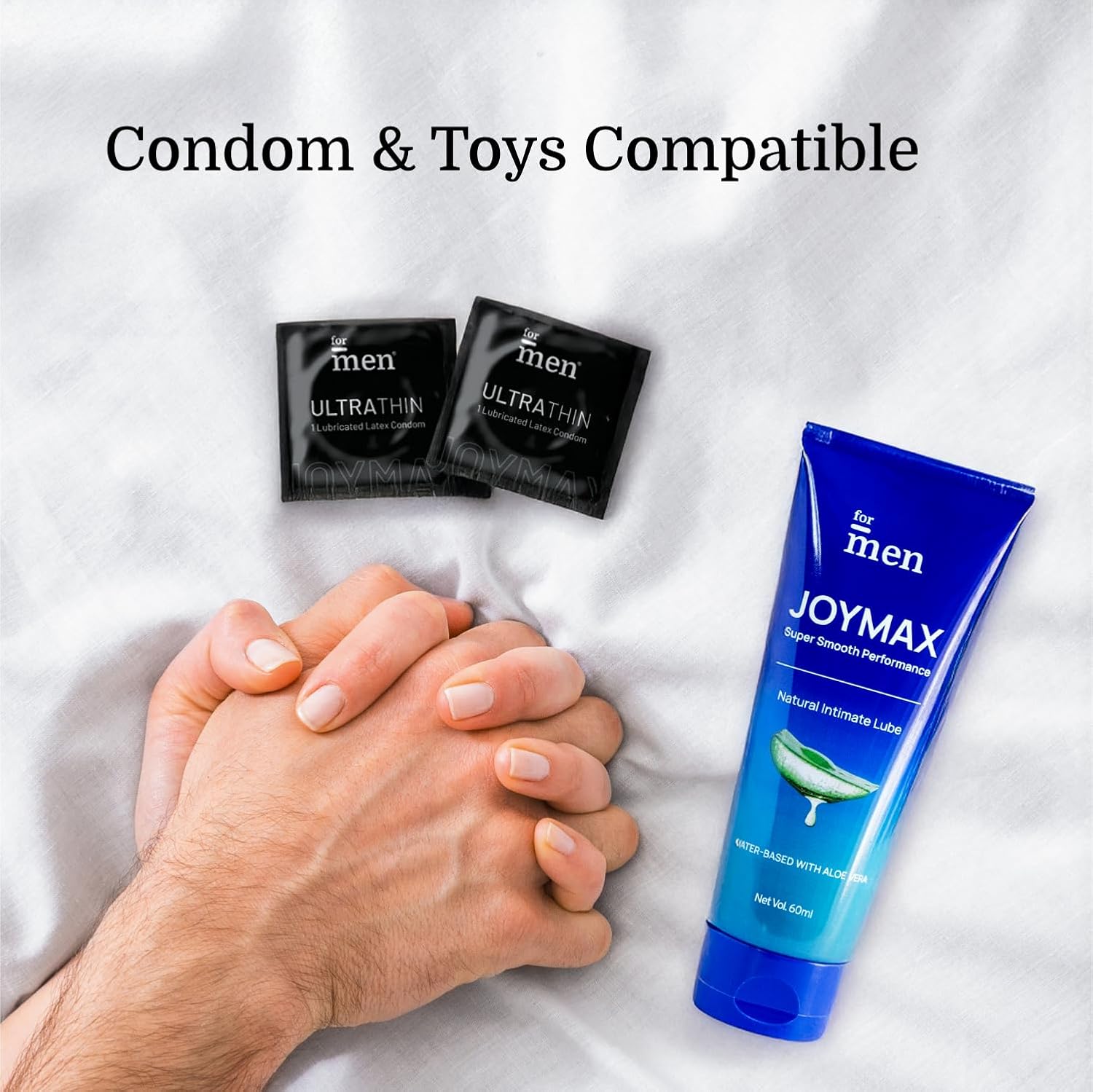 ForMen Water-Based Intimate Lube Gel with Aloe Vera | Lubricant Gel Men & Women | Non-Sticky, Long-Lasting, Anti-Stain & Skin-Friendly - 60 ml (Pack of 1) - Image 8