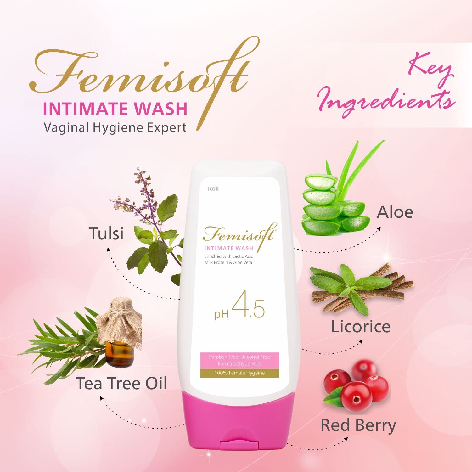 Femisoft Intimate Wash for Women | Gentle Daily Hygiene Cleanser | pH Balanced Formula | Soothing & Freshness Care 100 ml (100 ml) - Image 4