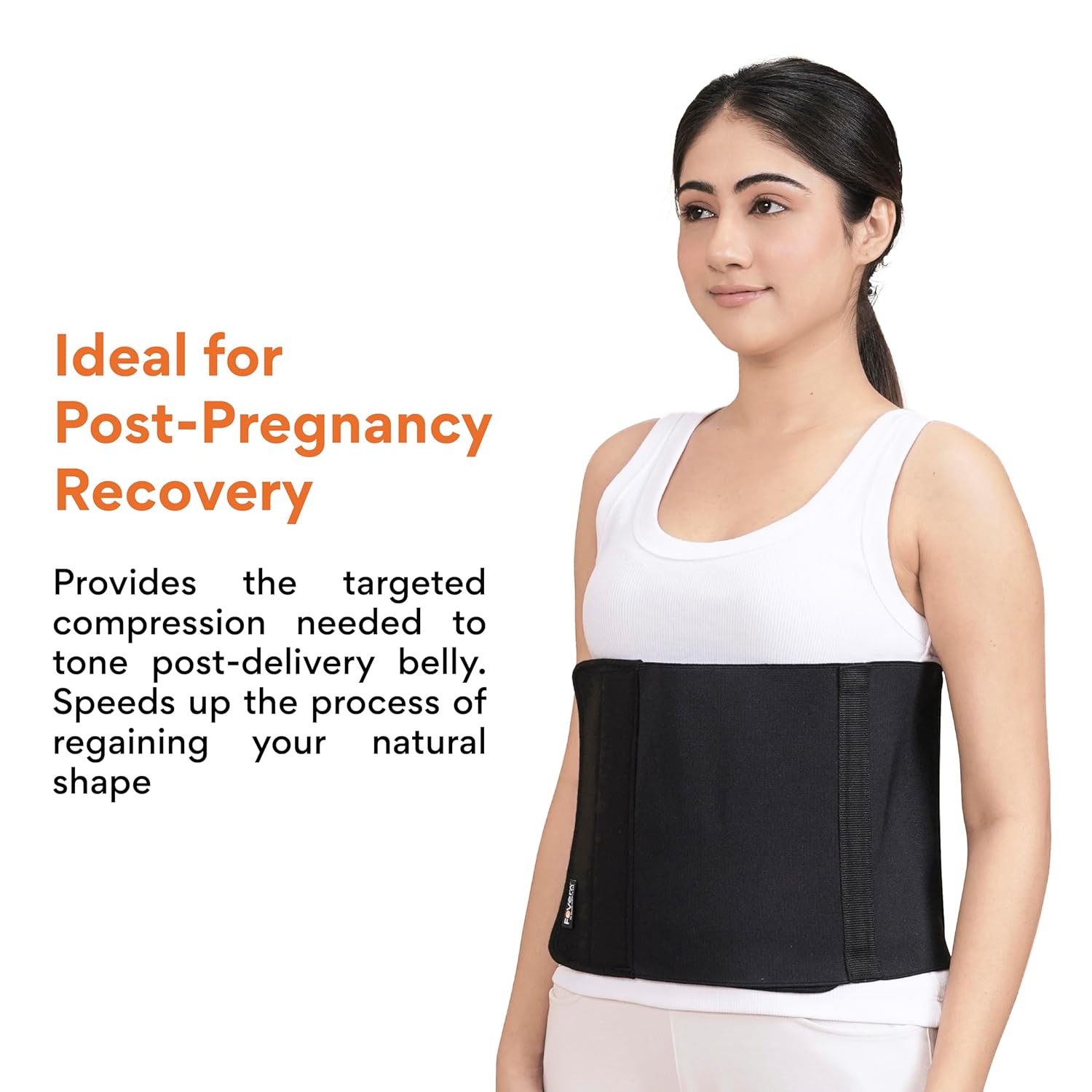 FOVERA Abdominal Belt After Delivery for Tummy Reduction – Lumbo Sacral Lower Back Pain Relief Binder – Breathable Post C-Section Waist Support | for Women & Men (Mix) - Image 5
