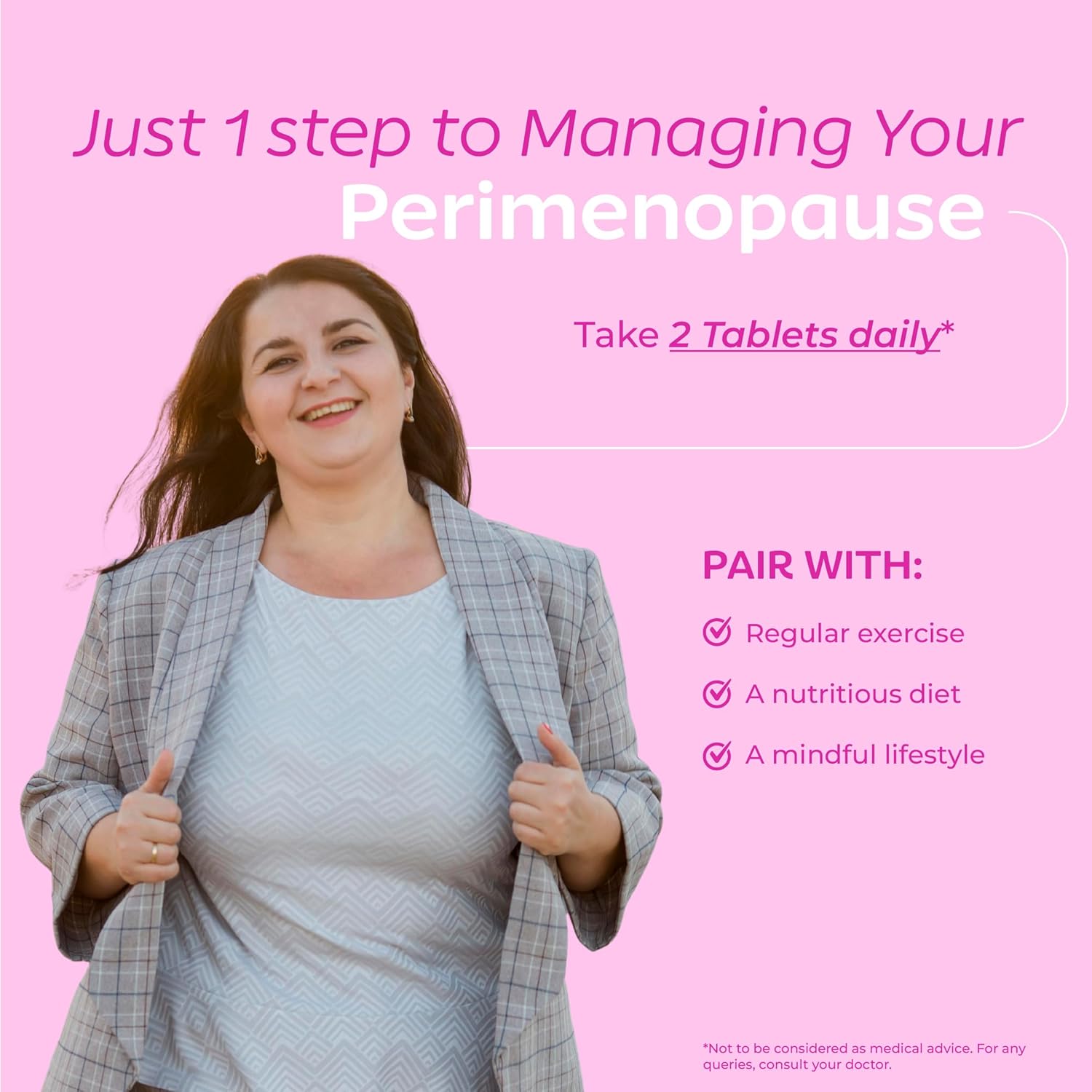 Arth Perimenopause Support | Menopause Supplement for Women to Help with Hot Flashes, Mood Swings, Night Sweats & Hormonal Balance with Ashwagandha, Chasteberry & Soy Isoflavones | 60 Veg Tablets - Image 5