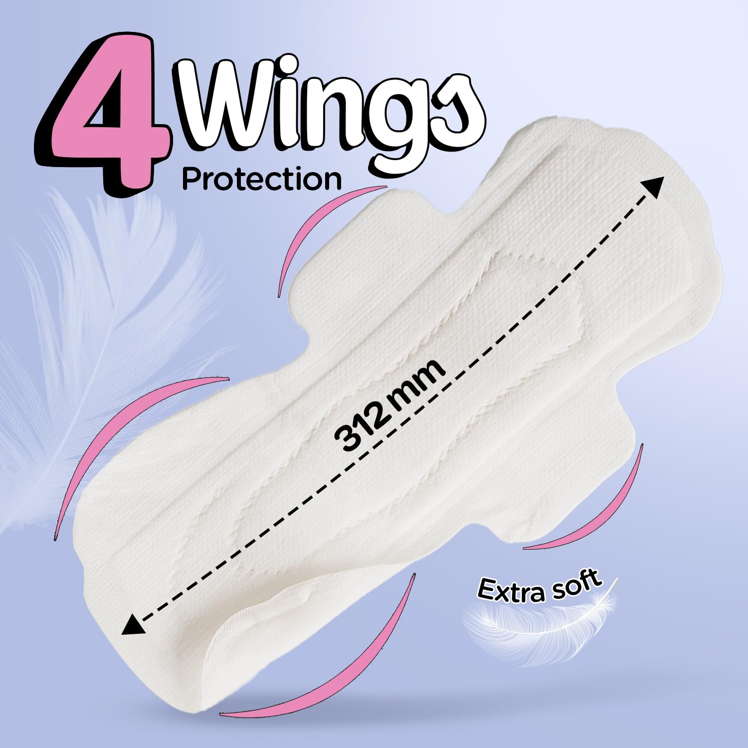 Pee Safe Comfort Ultra Thin Pads XXL 50N with Japanese Leak-Lock Core, 6-Layer Deep Absorption & Dual Wings - Overnight Heavy Flow Protection - Image 5