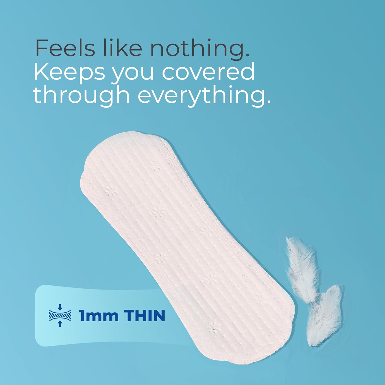 Nua Everyday Comfort Panty Liner for Women Daily Use | Pack of 40 liners 190mm | For White Discharge, Spotting & Non Period Leakages | Individually Wrapped | Zero Irritation | Super-thin | Stays in Place | Instant Absorption | Softest Top sheet | 100% Toxic-Free | Panty Liner Pads Sanitary Napkins - Image 3