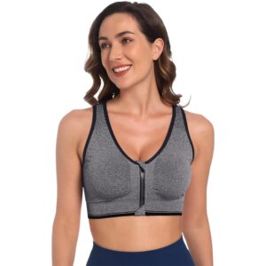 Women’s Front Zip Sports Bra with...