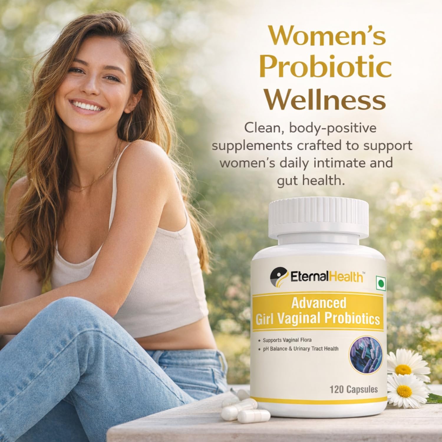 EternalHealth Advanced Girl Vaginal Probiotics - 120 Capsules - Women's Probiotic Supports & Maintains Vaginal Flora & Urinary Tract Health - Feminine Health Balance pH Levels - Dairy & Gluten-Free - Image 8