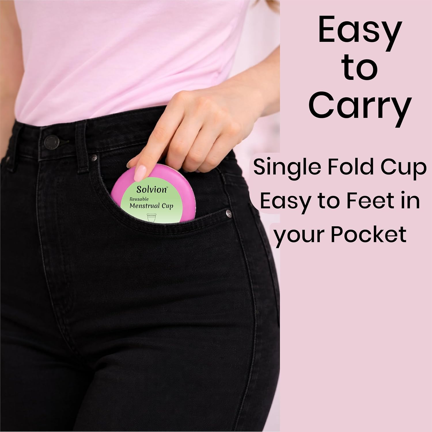 Reusable Menstrual Cup for Women | FDA Approved | Made of Ultra Soft 100% Medical Grade Silicone | Odour, Rash & Itch-Free Period | Leak-Proof Protection for 8-10 Hours, Pack of- 1 - Image 2