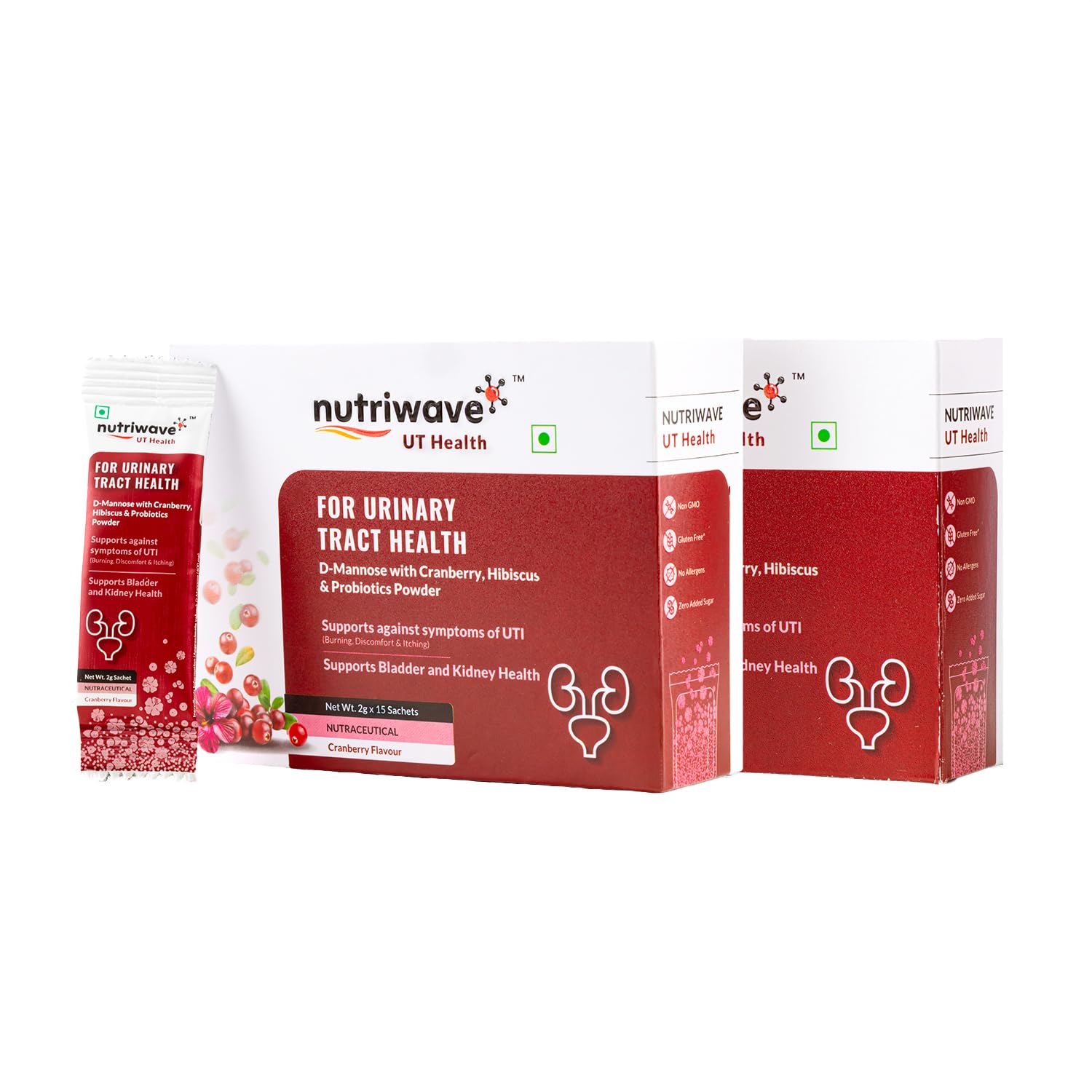 UT Health | UTI Prevention & Urinary Tract Support | With Cranberry Extract, D-Mannose, Hibiscus & 2 Probiotics | Helps Reduce Burning & Pain | Cranberry Flavour, 30 x 2g Powder Sachets