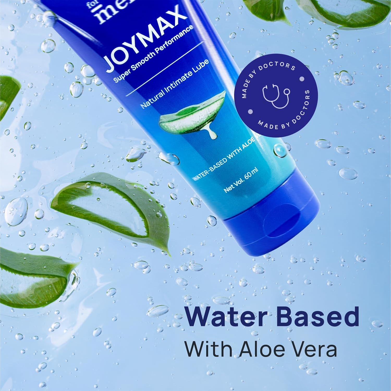 ForMen Water-Based Intimate Lube Gel with Aloe Vera | Lubricant Gel Men & Women | Non-Sticky, Long-Lasting, Anti-Stain & Skin-Friendly - 60 ml (Pack of 1) - Image 2