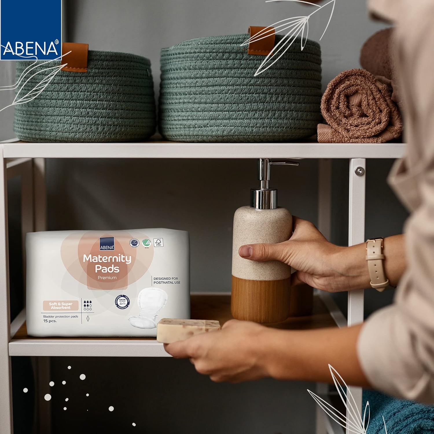 Abena Premium Maternity Pads for Women Super Absorption, Soft Disposable Pads, Breathable and Skin Friendly for After-Delivery Incontinence, Postpartum Essentials, Maternity Pads After Birth, 15 Count - Image 10