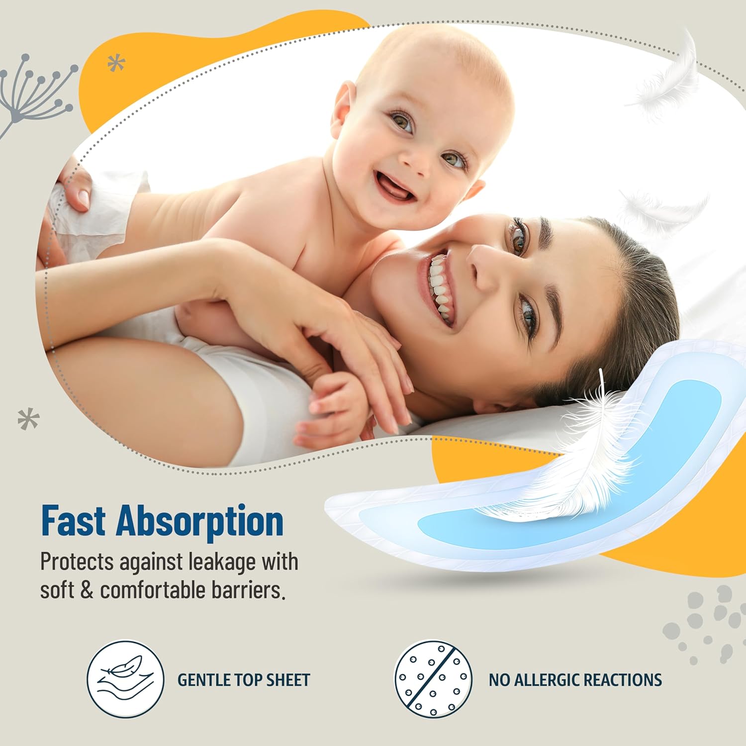 LuvLap Extra Absorbent Maternity Pad, 10's x 6 Pack (60 Pads), 0-2 Weeks Post-Birth, After Delivery Pad for Heavy Flow, Sanitary-Pad for Women, Ultra Soft-Pads for Maternity Flow, Postpartum Bleeding - Image 5