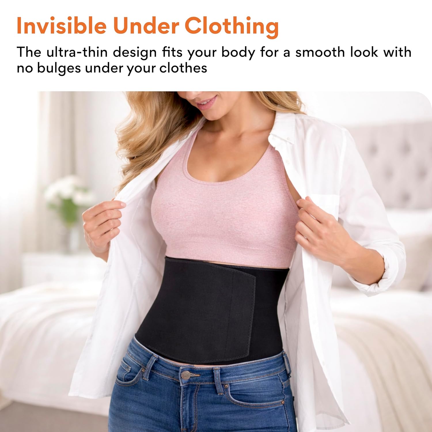 FOVERA Abdominal Belt After Delivery for Tummy Reduction – Lumbo Sacral Lower Back Pain Relief Binder – Breathable Post C-Section Waist Support | for Women & Men (Mix) - Image 7