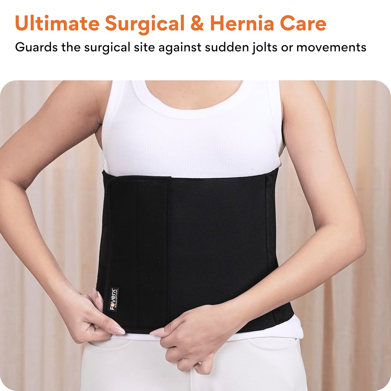 FOVERA Abdominal Belt After Delivery for Tummy Reduction – Lumbo Sacral Lower Back Pain Relief Binder – Breathable Post C-Section Waist Support | for Women & Men (Mix) - Image 8