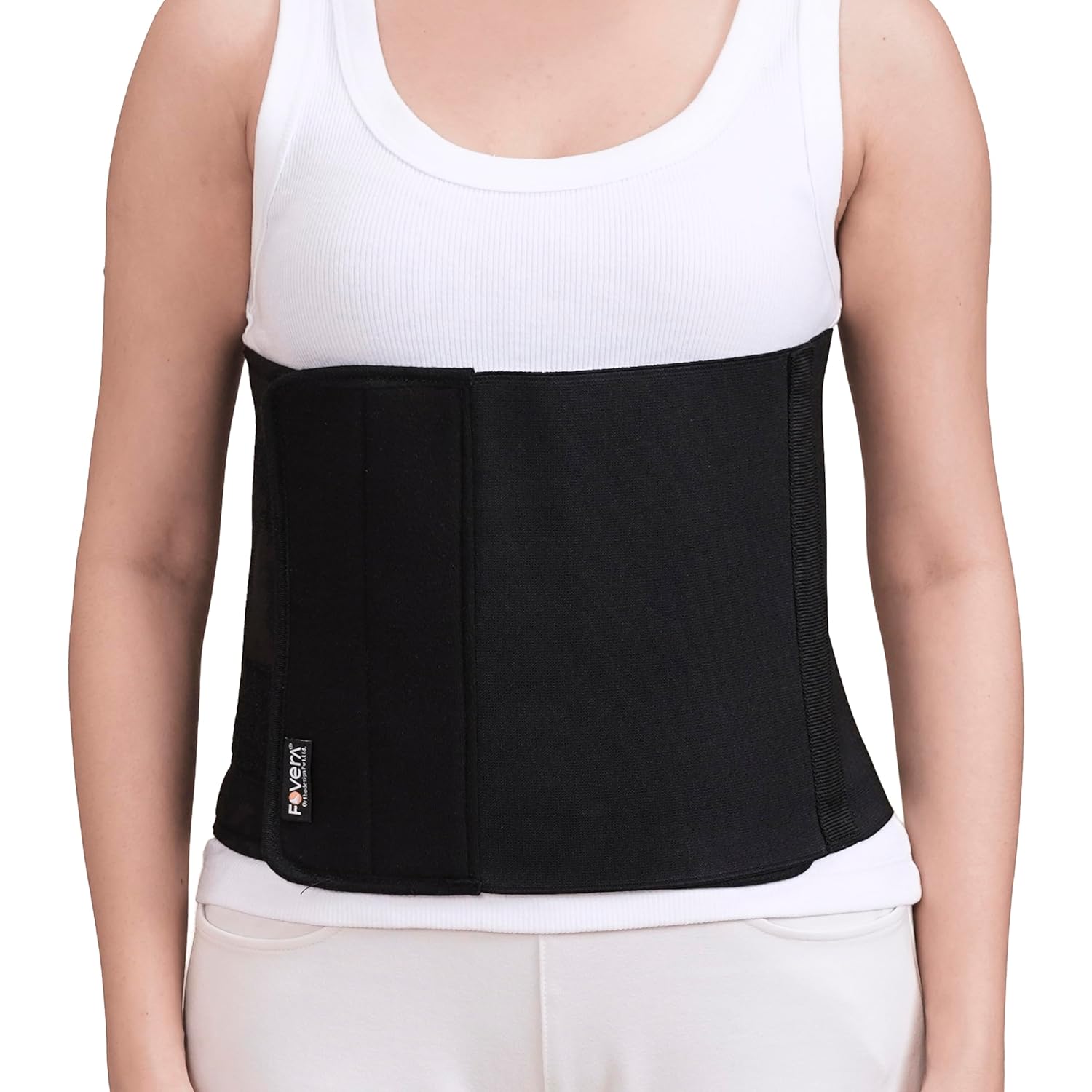 FOVERA Abdominal Belt After Delivery for Tummy Reduction – Lumbo Sacral Lower Back Pain Relief Binder – Breathable Post C-Section Waist Support | for Women & Men (Mix)